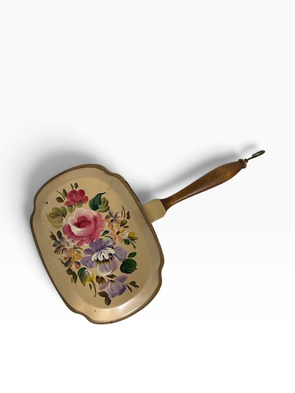 Vintage Hand Painted Floral Crumb Catcher Cottage Deco